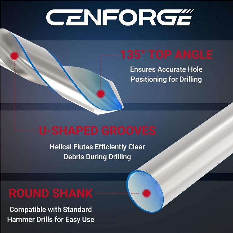 CENFORGE Helicoil Thread Repair Tool Kit 320-Piece: SAE (1/4"-1/2") & Metric (M5-M12) | Includes HSS Drill Bits, Taps, 304SS Inserts & Break-Off Tools | Professional Thread Restorer for Automotive & Machinery - Image 4